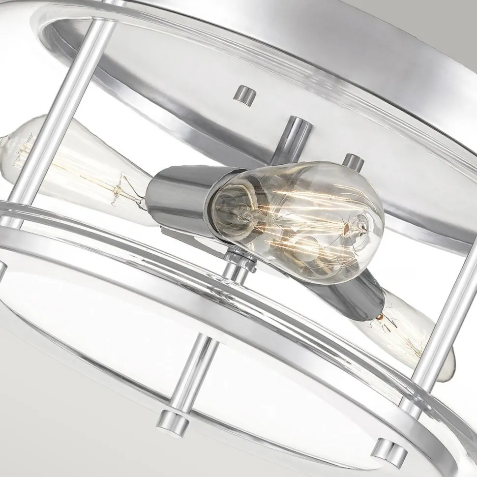 Deckenlampe IP44 Bad rund Ø 40,6 cm 3x E27 Chrom