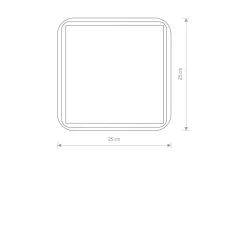 Deckenlampe IP44 Chrom Weiß quadratisch E27 Badezimmer
