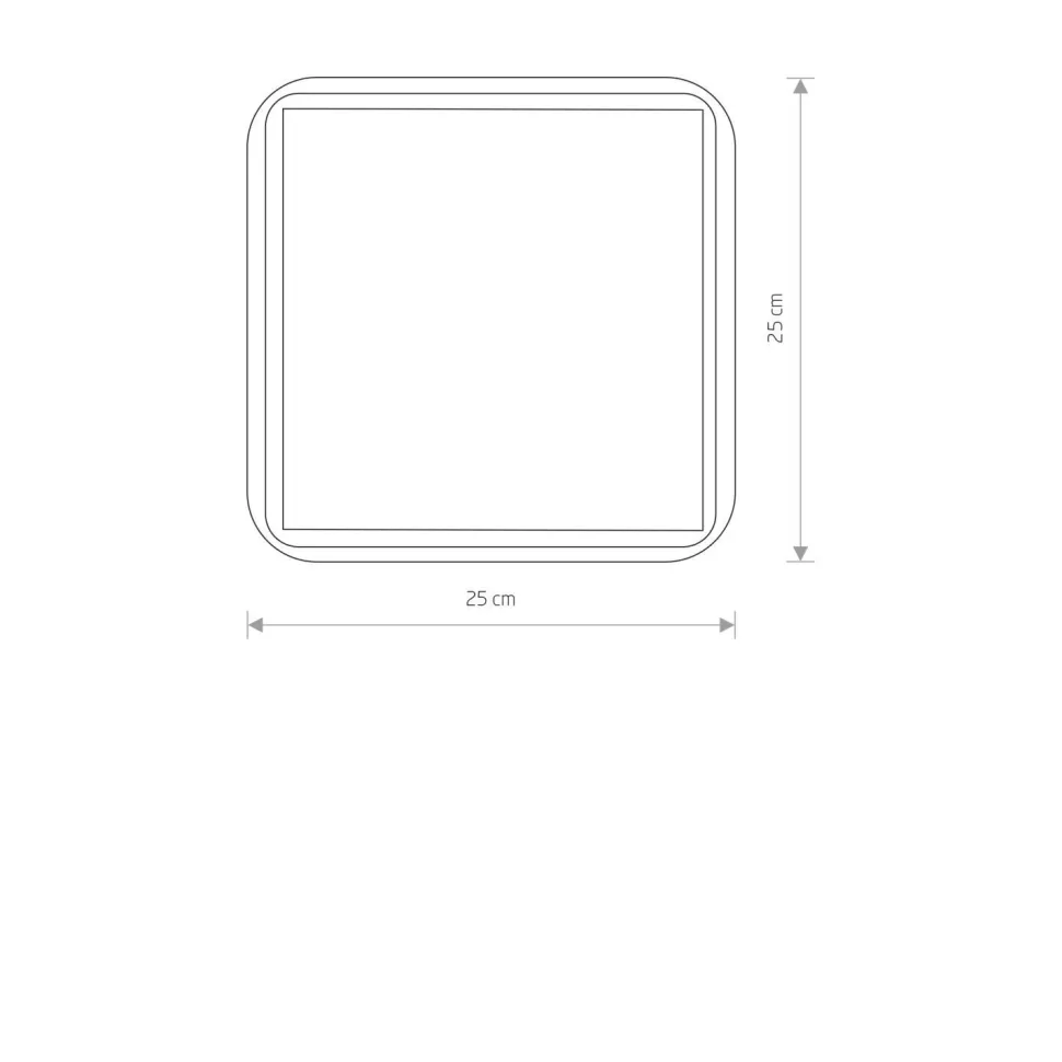Deckenlampe IP44 Chrom Weiß quadratisch E27 Badezimmer