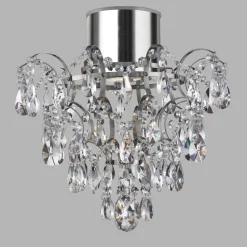 Deckenlampe IP44 Kristall Ø 36 cm GU10 Chrom Badezimmer