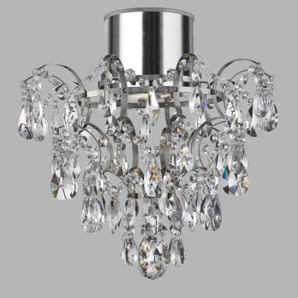 Deckenlampe IP44 Kristall Ø 36 cm GU10 Chrom Badezimmer