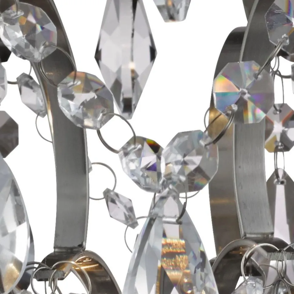 Deckenlampe IP44 Kristall Ø 36 cm GU10 Chrom Badezimmer