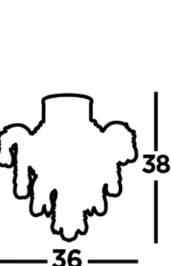 Deckenlampe IP44 Kristall Ø 36 cm GU10 Chrom Badezimmer