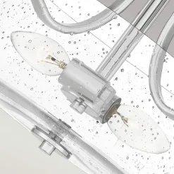 Deckenlampe Jugendstil rund Ø 31,3 cm Nickel Metall Regenglas