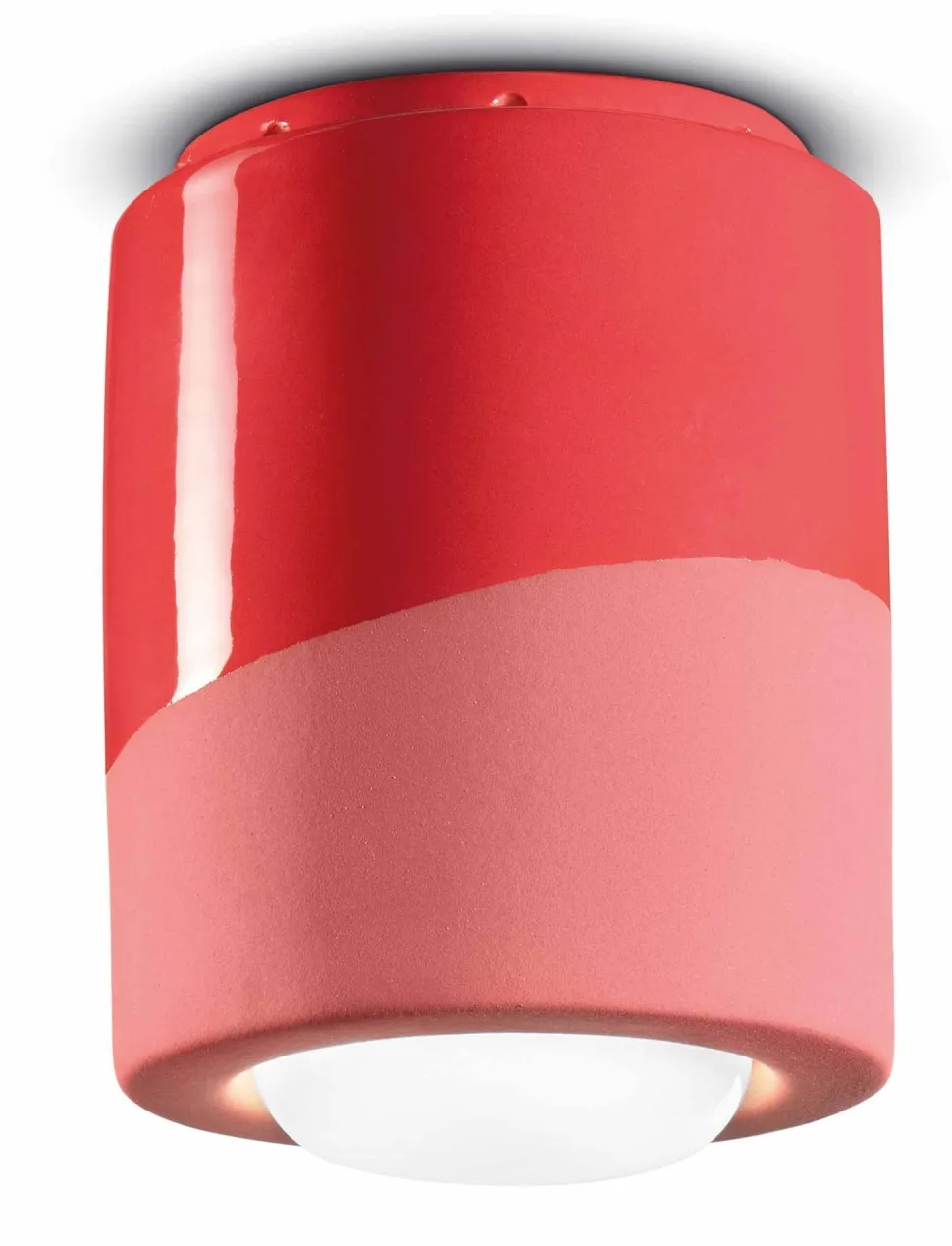 Deckenlampe Keramik D: 12,5 cm Aufputz Koralle E27 rund