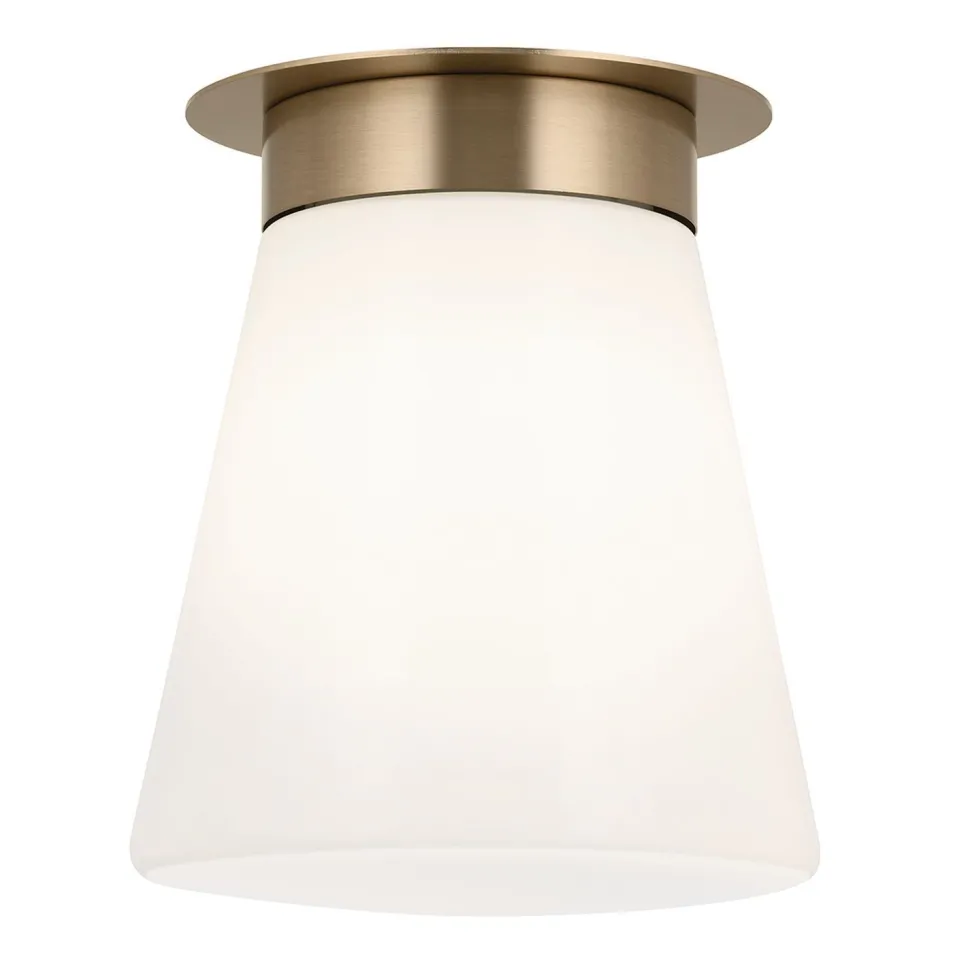 Deckenlampe klein B: 21,6 cm E27 Metall Glas in Bronze Weiß