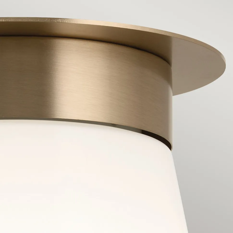 Deckenlampe klein B: 21,6 cm E27 Metall Glas in Bronze Weiß