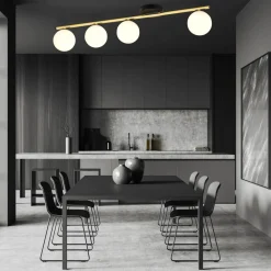 Deckenlampe Kugelschirme Glas Metall 100 cm