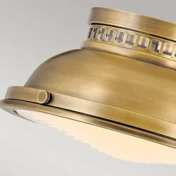 Deckenlampe Messing antik 2x E27 Ø 32 cm Industrial Design