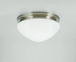 Deckenlampe Messing Glas Ø30 cm E27 in Nickel