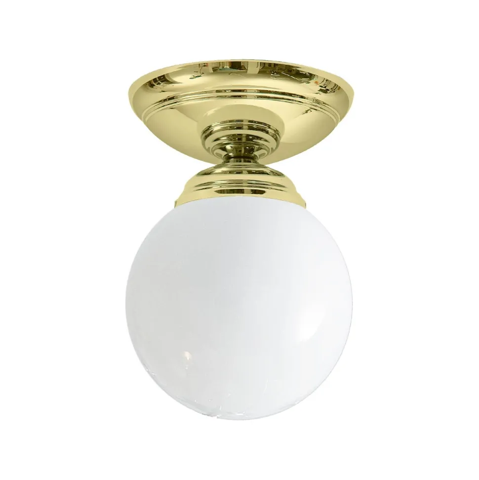 Deckenlampe Messing Glas E14 Ø 12 cm Kugel Schirm