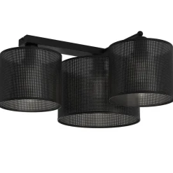 Deckenlampe Metall E27 Schwarz 3-flammig L:43 cm LITITA