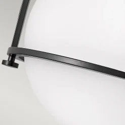 Deckenlampe Metall Glas Ø 28,2 cm rund Schwarz Weiß E27