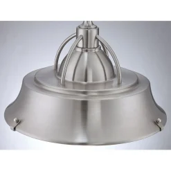 Deckenlampe Metall Glas in Nickel Industrie Design E27