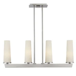 Deckenlampe Metall Glas Modern in Nickel Weiß LEDIBEL