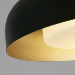 Deckenlampe Metall in Schwarz Gold E14 B:36,5 cm rund