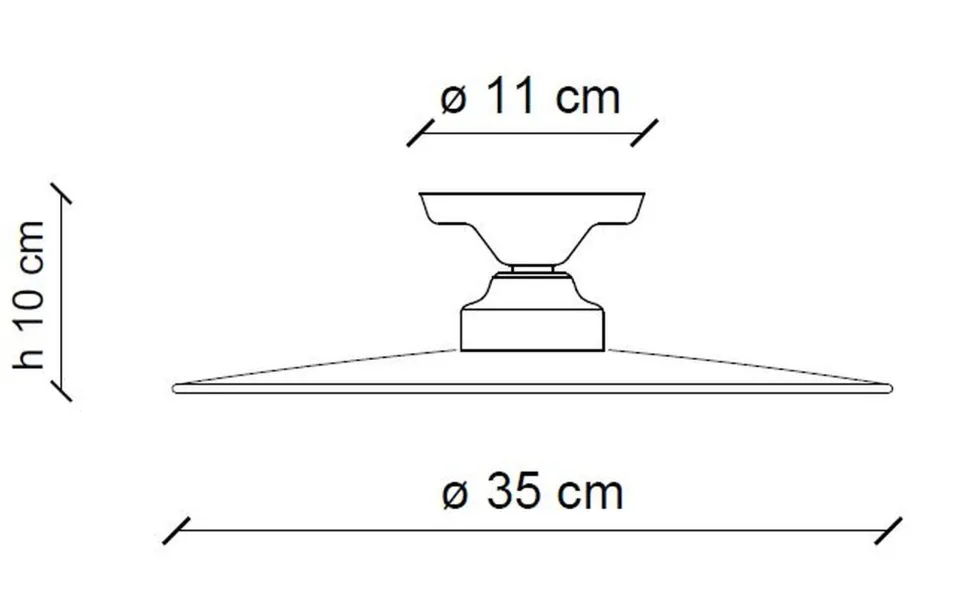 Deckenlampe Metall Keramik D: 35 cm rund Weiß Schwarz