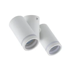 Deckenlampe Metall Weiß verstellbar L: 17 cm GU10 2-flammig