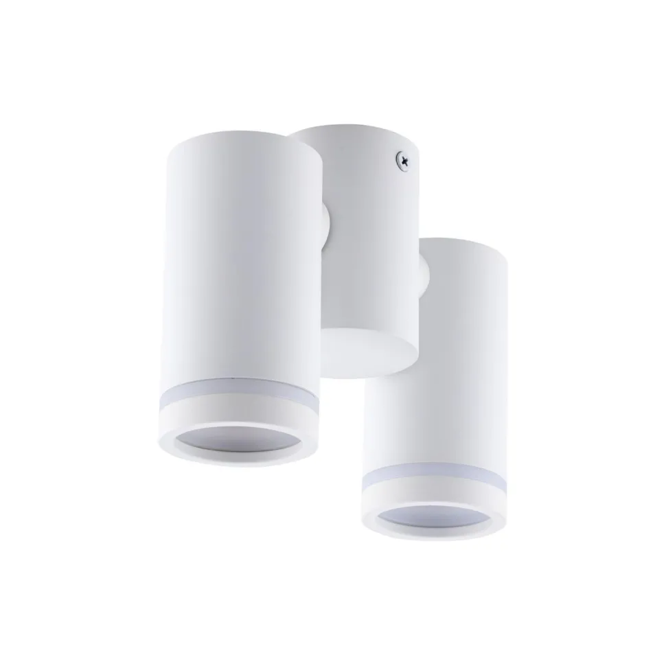 Deckenlampe Metall Weiß verstellbar L: 17 cm GU10 2-flammig