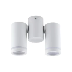 Deckenlampe Metall Weiß verstellbar L: 17 cm GU10 2-flammig