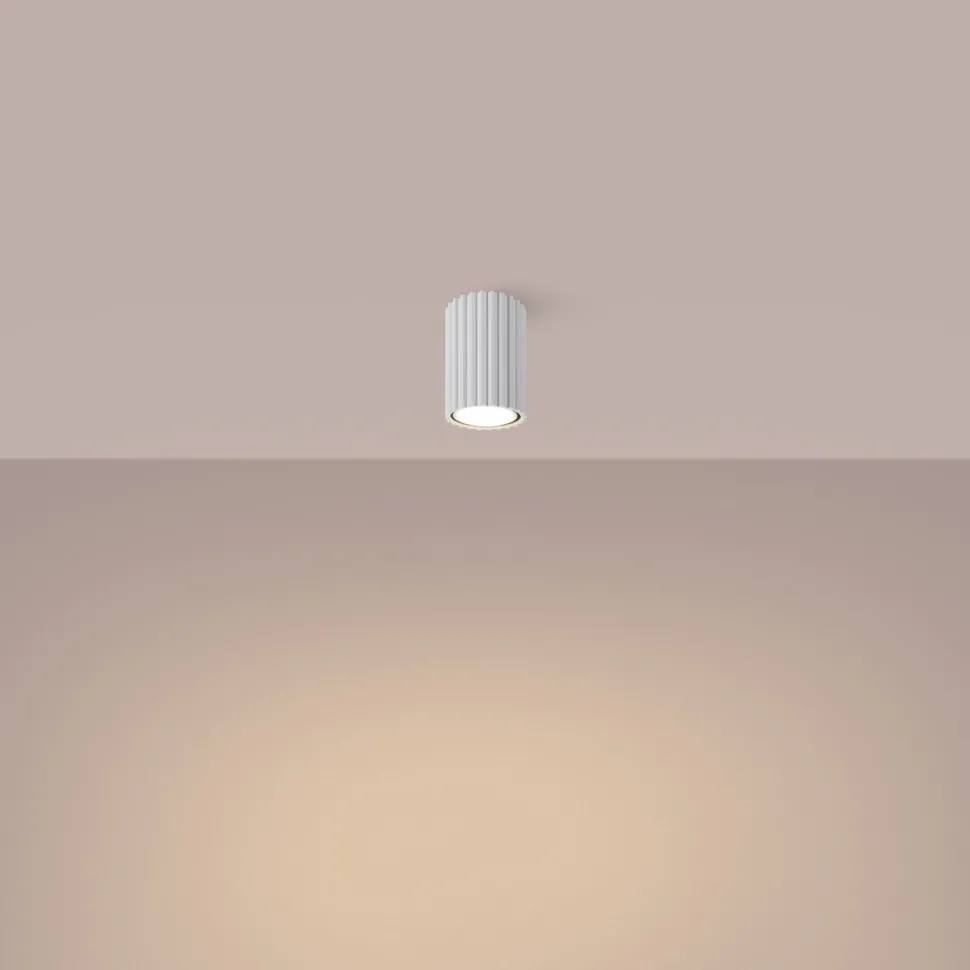 Deckenlampe Modern klein H: 10 cm Ø 6,5 cm Weiß Aufputz