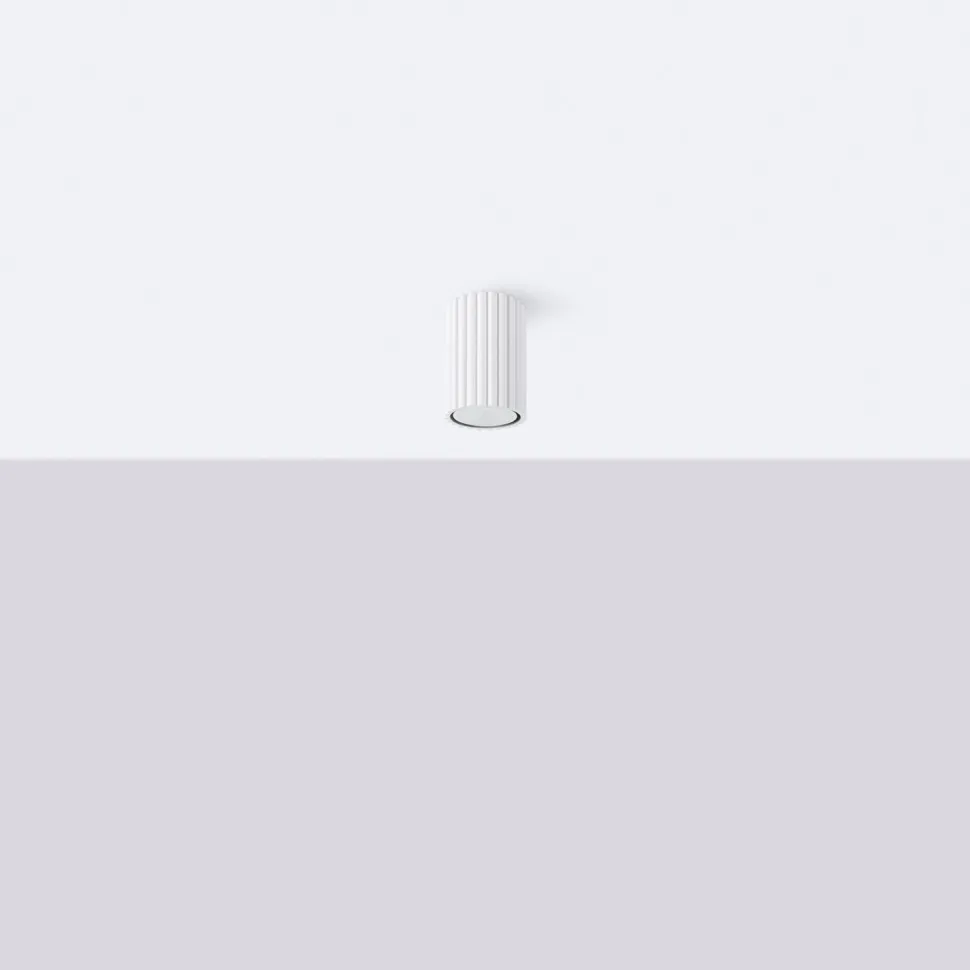 Deckenlampe Modern klein H: 10 cm Ø 6,5 cm Weiß Aufputz