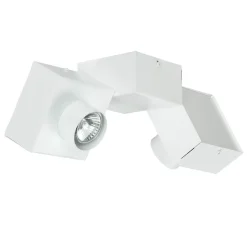 Deckenlampe Quader Design Weiß Metall 2x GU10