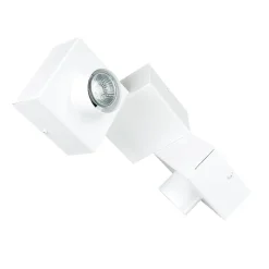 Deckenlampe Quader Design Weiß Metall 2x GU10