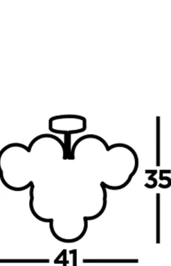 Deckenlampe Rauchglas Ø 41 cm 13x G9 Grau Chrom CARTER