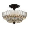 Deckenlampe Rauchglas D: 29,7 cm E14 3-flammig