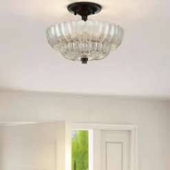 Deckenlampe Rauchglas D: 29,7 cm E14 3-flammig