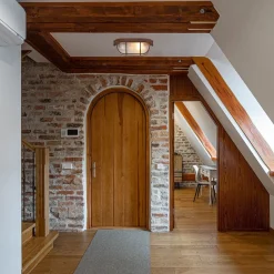 Deckenlampe Riffelglas Metall Braun L:21 cm Industrie