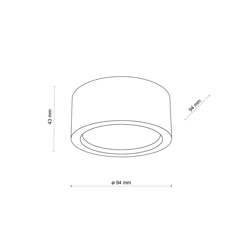 Deckenlampe rund Ø 9,5 cm H: 4,5 cm Aufputz GX53 Holz