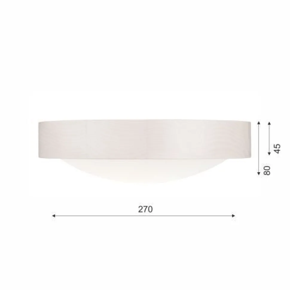 Deckenlampe rund Ø 27 cm Holz Glas blendarm Weiß