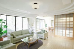 Deckenlampe rund Ø 24 cm Schwarz Weiß Glas Metall E27