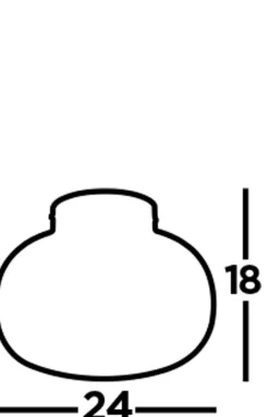 Deckenlampe rund Ø 24 cm Schwarz Weiß Glas Metall E27