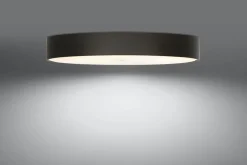 Deckenlampe rund Ø 100 cm Schwarz blendarm 6x E27 ZIROLI