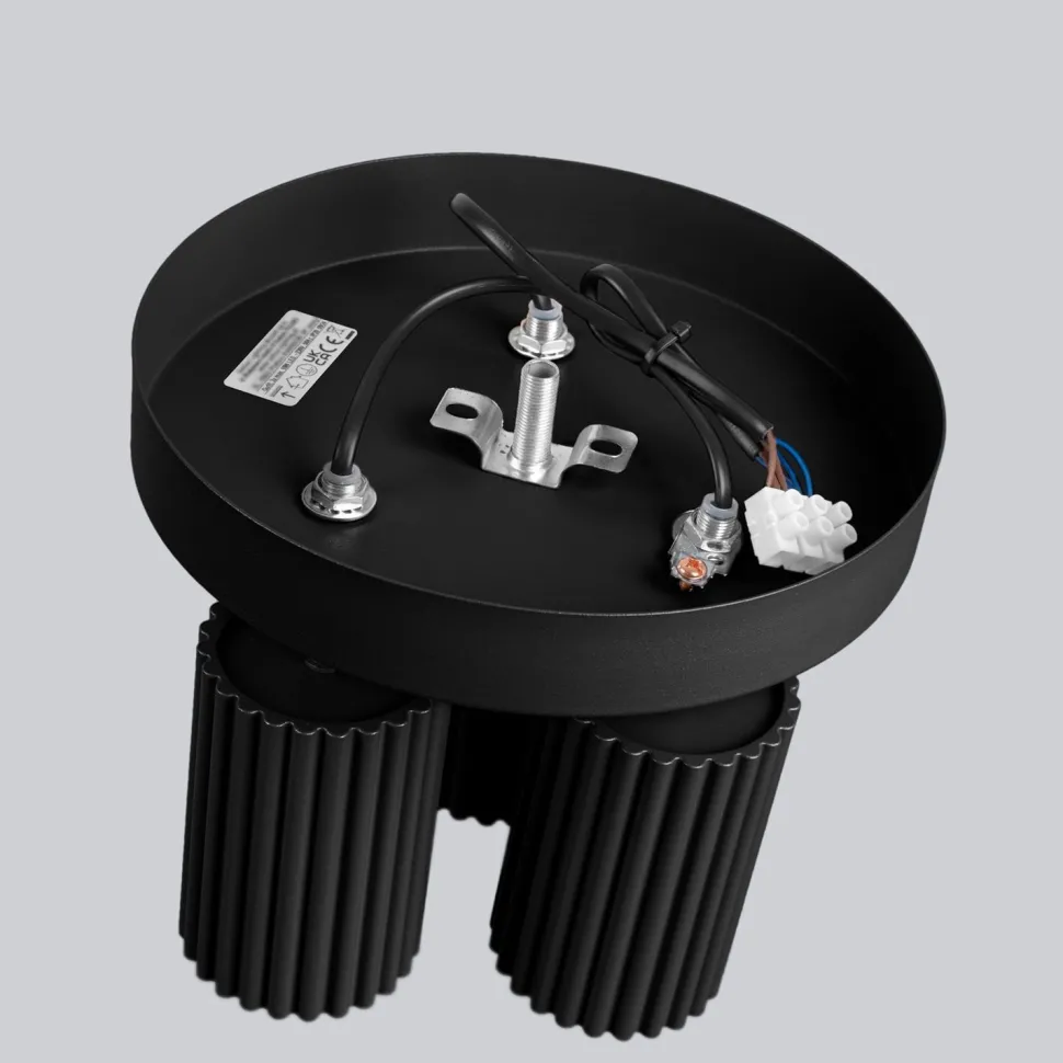 Deckenlampe rund 3-flammig GU10 Schwarz Ø 19,5 cm klein Modern