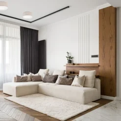 Deckenlampe rund Stoff blendarm E27 Ø 35 cm flach WALTER