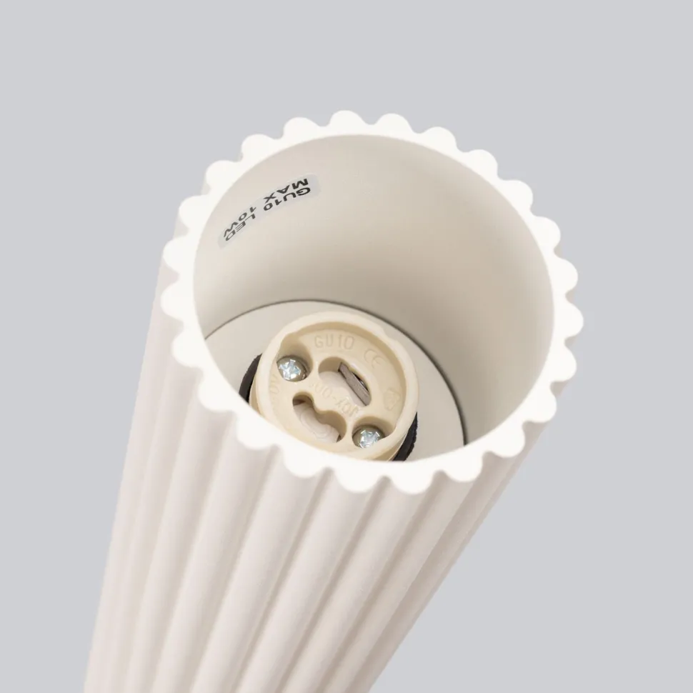 Deckenlampe schmal Ø 6,5 cm H: 40 cm in Creme Modern