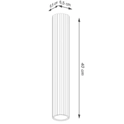 Deckenlampe schmal Ø 6,5 cm H: 40 cm in Creme Modern