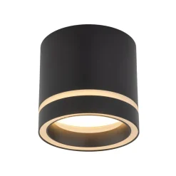 Deckenlampe Schwarz Aufputz Ø 8,5 cm klein Metall