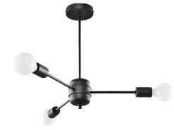 Deckenlampe Schwarz 3-flammig Ø 61 cm Metall CENZI