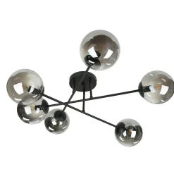 Deckenlampe Schwarz Graphit E14 Glas Metall