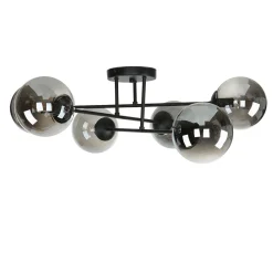 Deckenlampe Schwarz Graphit E14 Glas Metall