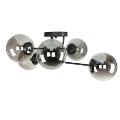 Deckenlampe Schwarz Graphit E14 Glas Metall