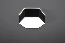 Deckenlampe Schwarz klein flach blendarm 2x E27 ESROM