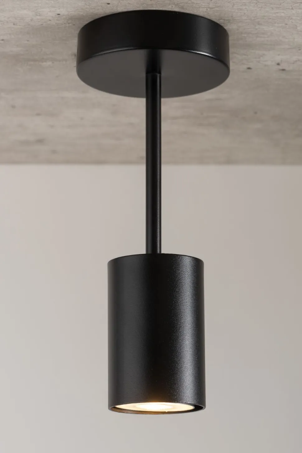 Deckenlampe Schwarz Metall H:27 cm GU10 Beleuchtung