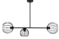 Deckenlampe Schwarz Metall E27 Retro Design RASHA