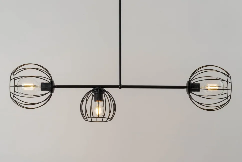 Deckenlampe Schwarz Metall E27 Retro Design RASHA